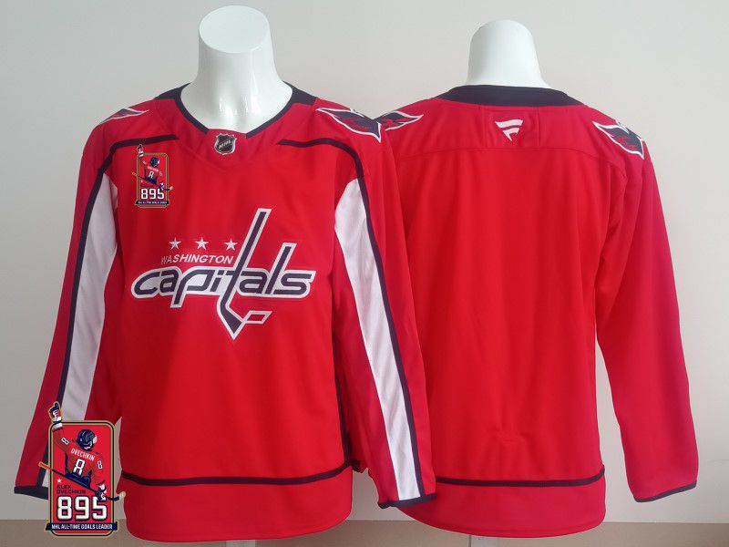 Men 2025 Washington Capitals Blank Red Fanatics Home Premium NHL Jersey style 3->washington capitals->NHL Jersey
